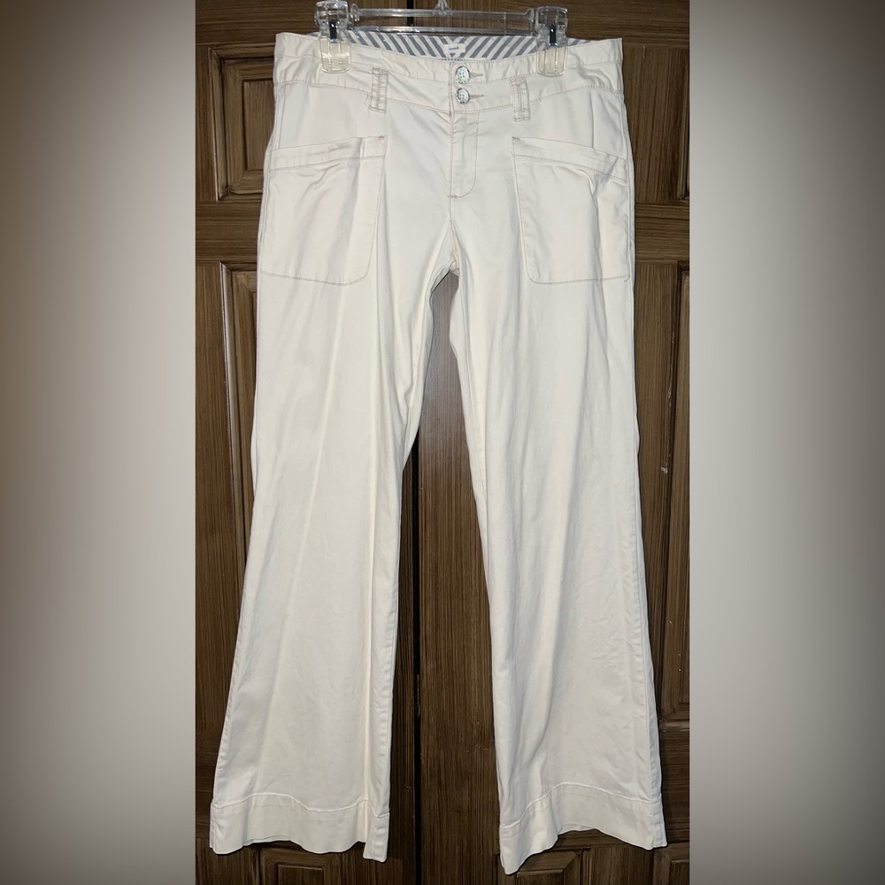 Old Navy Classic Women’s Wide Leg Cream Chinos Size 6